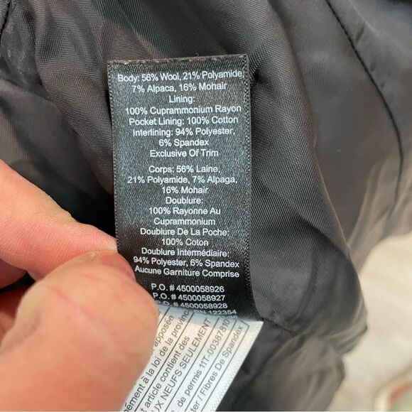 BABATON Italian Twill Wool Coat Blazer Slim Fit XXS Funnel Neck - Picture 7 of 14